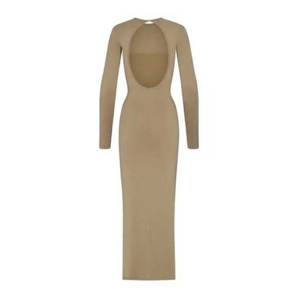 SKIMS 
Smooth Lounge Long Sleeve Open Back Dress - - Picture 2 of 5
